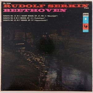 Beethoven, Rudolf Serkin Sonata No. 8, 14, 23 1956 Mono 6-Eye LP Record ML 5164